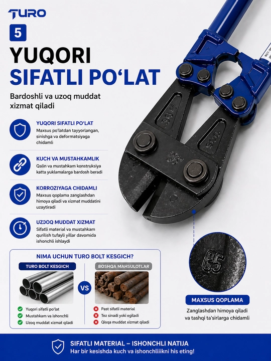 Болторез EUROTEX 24" (600 мм)