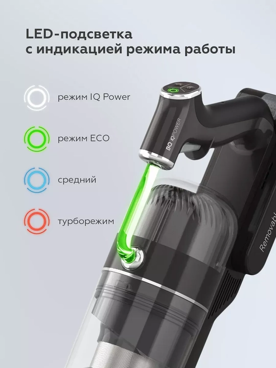 Беспроводной вертикальный пылесос BQ VCA0104H,BLDC-мотор 300Вт,Li-ion аккумулятор 2200мАч