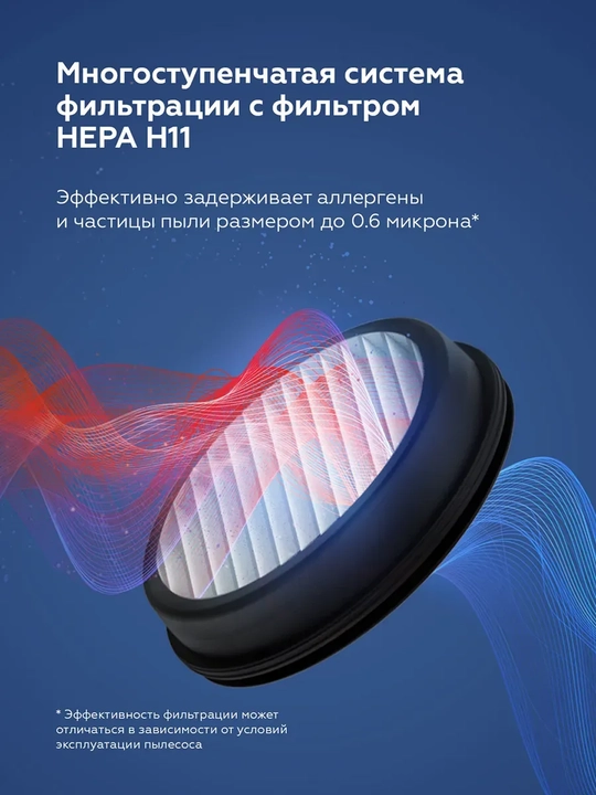 Беспроводной вертикальный пылесос BQ VCA0104H,BLDC-мотор 300Вт,Li-ion аккумулятор 2200мАч