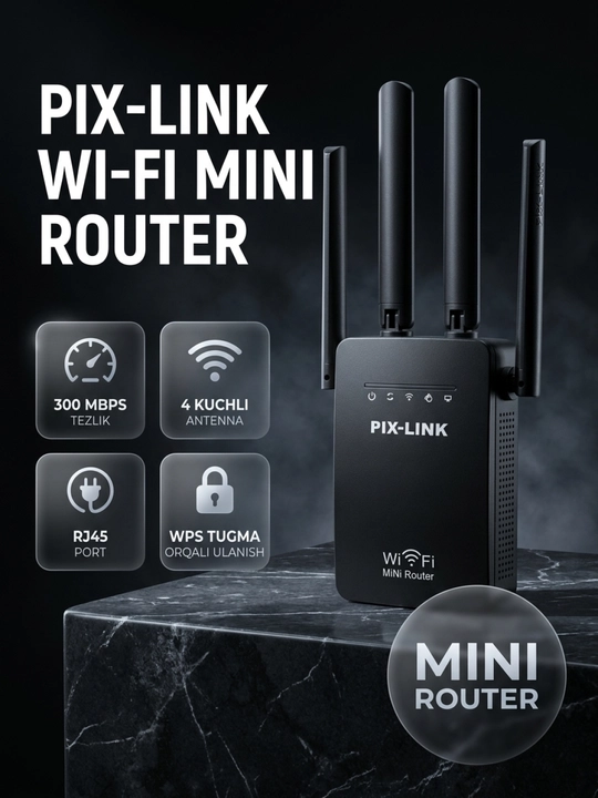 Мини роутер 3 в 1 – Wi-Fi роутер, усилитель сигнала, репитер, 300 Мбит/с