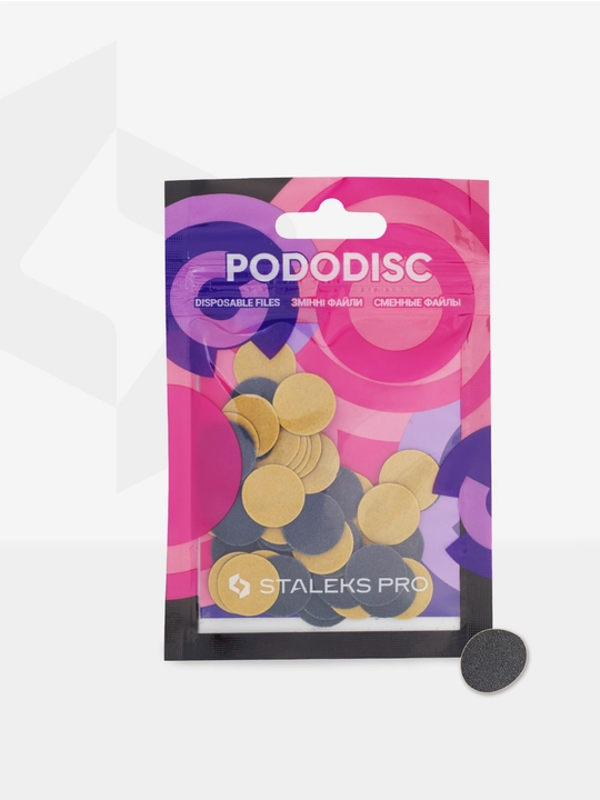 Pododisc Staleks Pro, S, 320 grit pedikyur diski uchun o'zgaruvchan fayllar (50 dona)