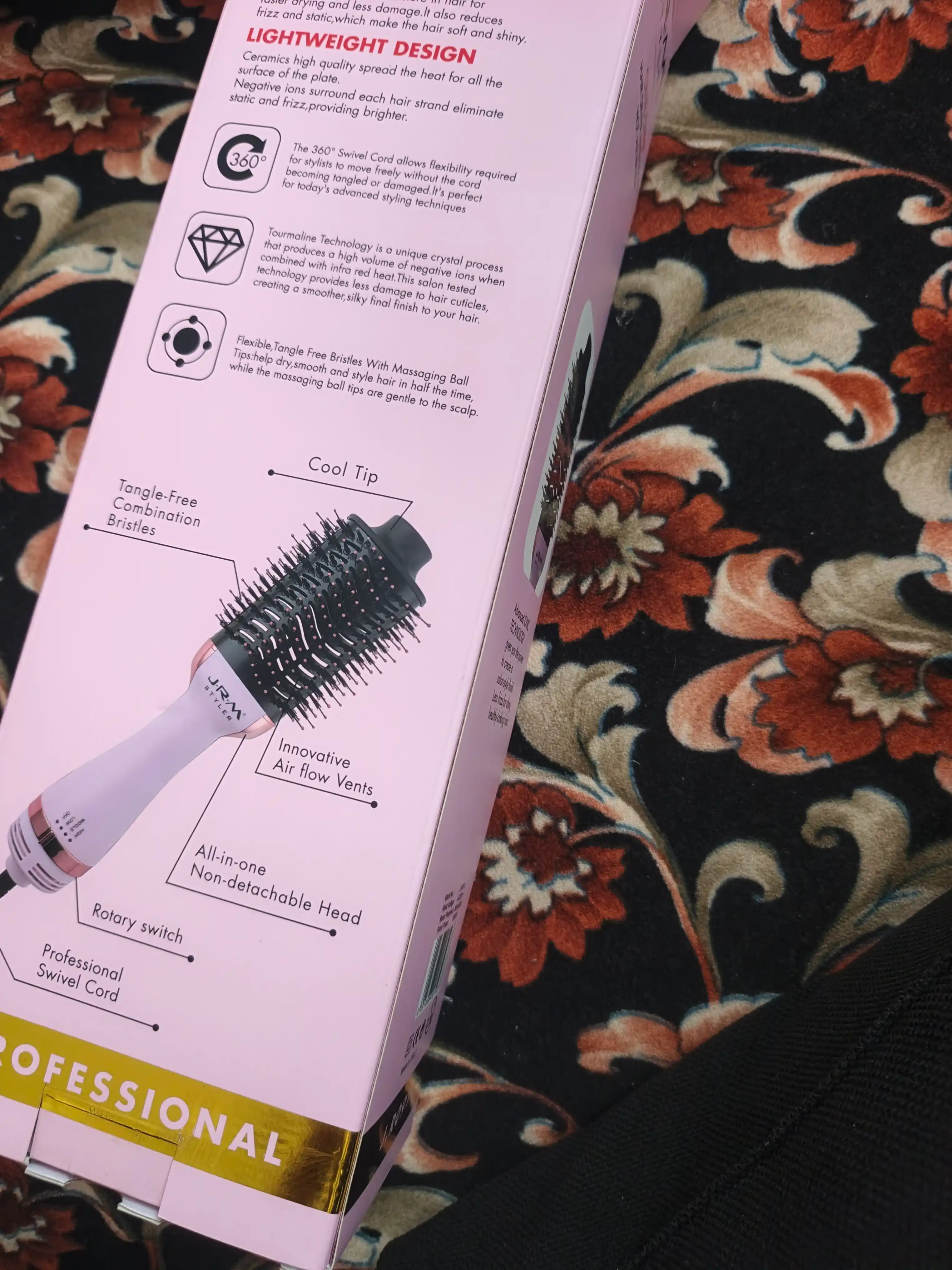 Soch quritish uchun taroq fen, tez soch turmaklash uchun JRM BRUSH, 3 tasi 1 da