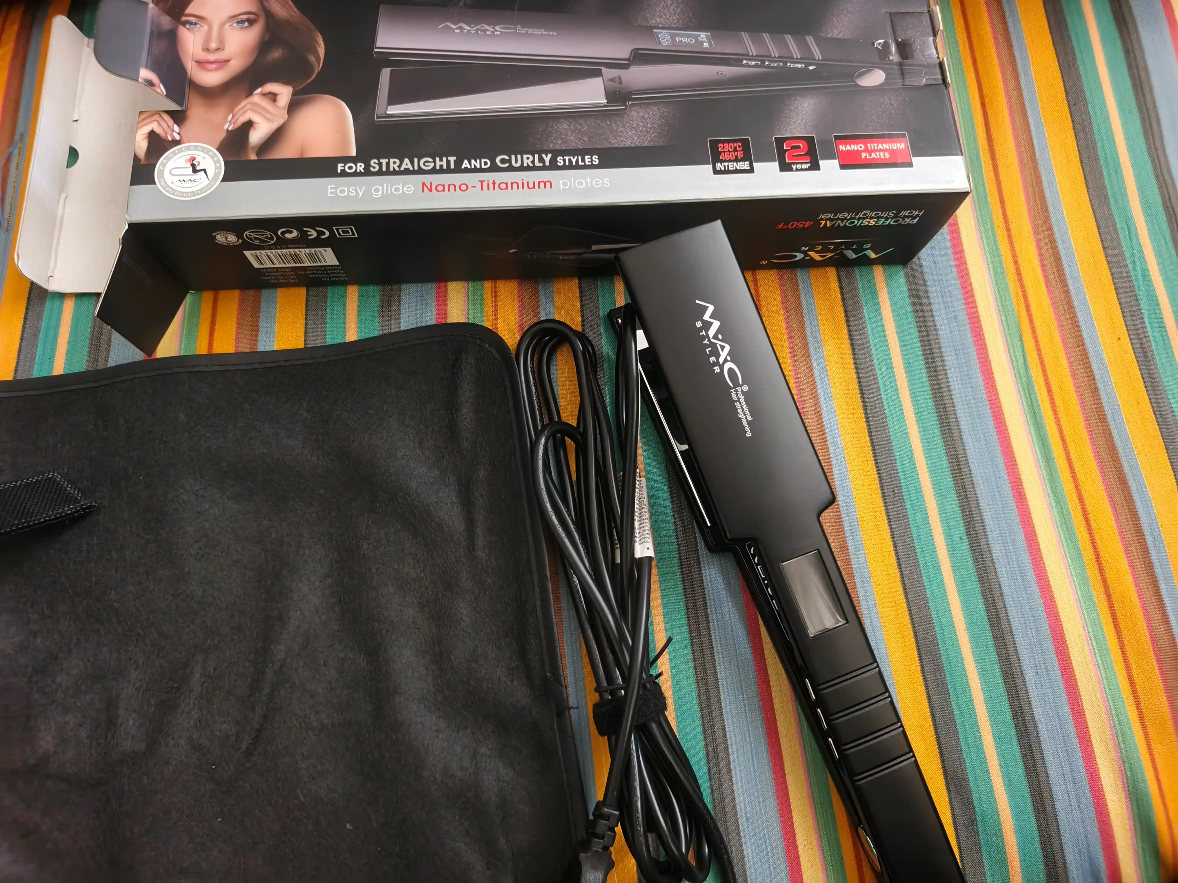 Выпрямитель для волос MAC Styler титановым  покрытие, профессиональный уровень