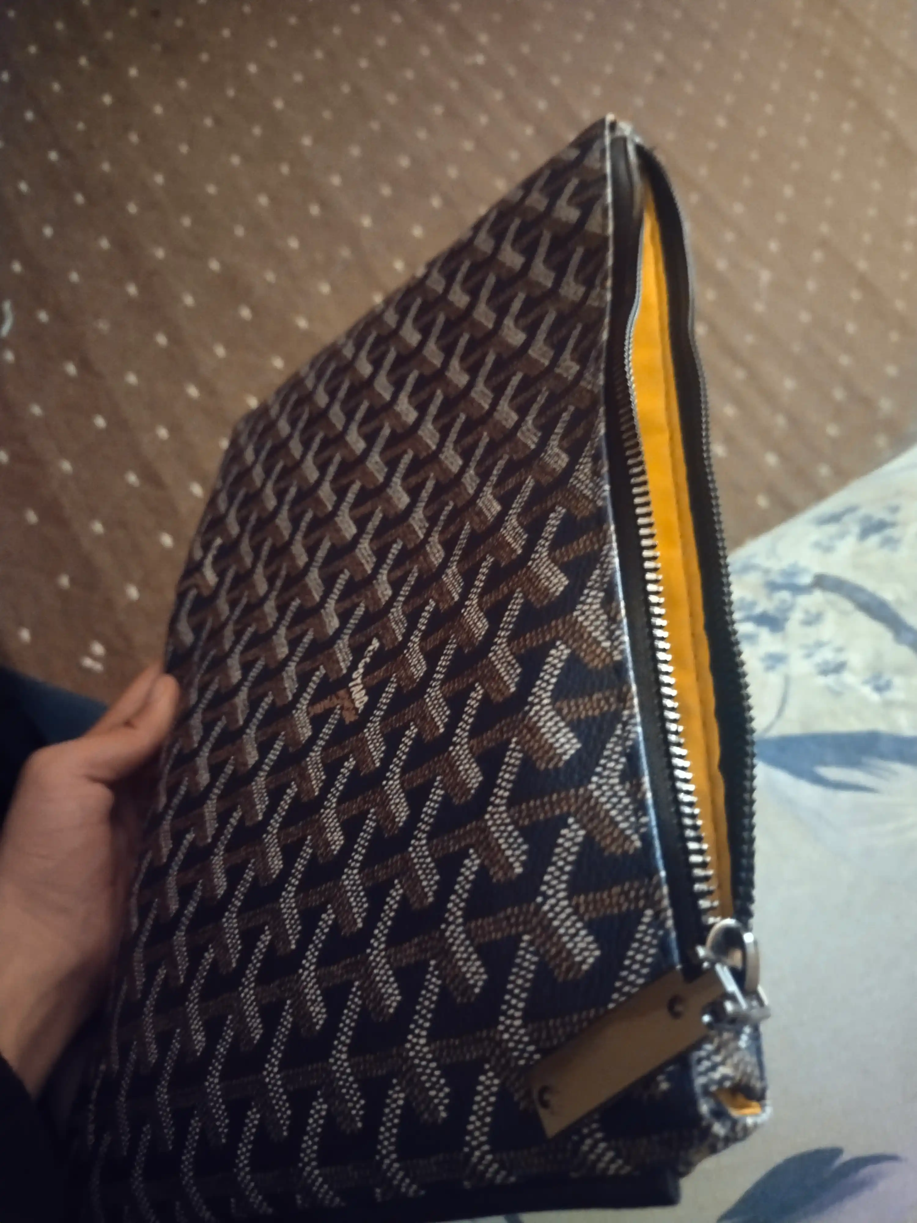 Мужская сумка Goyard из эко-кожи, барсетка для мужчин, дипломат