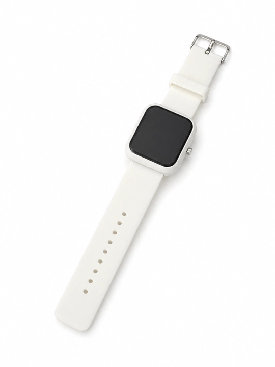 Умные часы Smart Watch с белым ремешком, квадратным экраном, спортрежимом и сном
