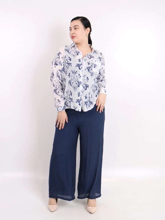 Ayollar uchun printli kimono va keng shim oversize kostyum
