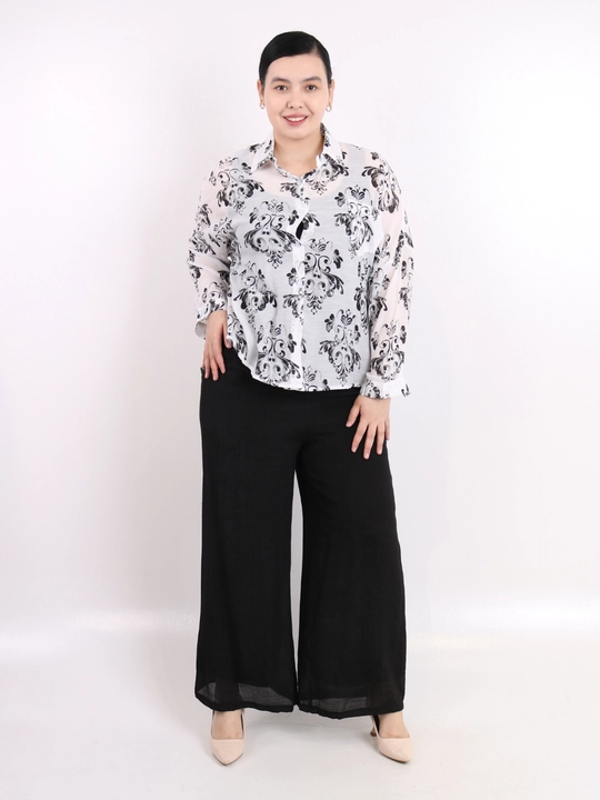 Ayollar uchun printli kimono va keng shim oversize kostyum