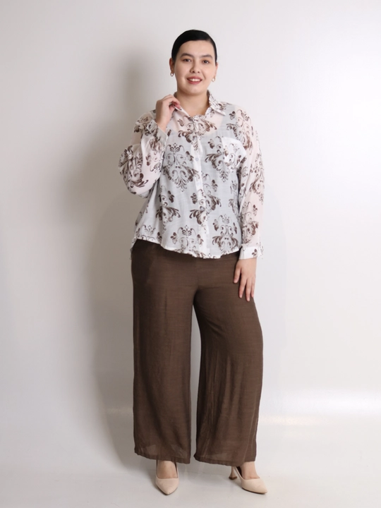 Ayollar uchun printli kimono va keng shim oversize kostyum