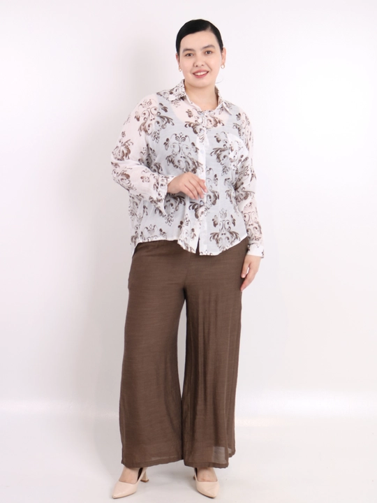 Ayollar uchun printli kimono va keng shim oversize kostyum