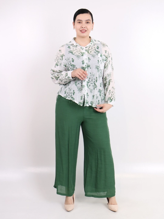 Ayollar uchun printli kimono va keng shim oversize kostyum