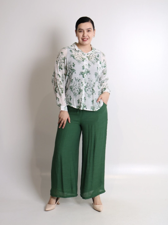 Ayollar uchun printli kimono va keng shim oversize kostyum