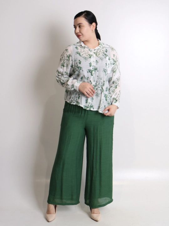 Ayollar uchun printli kimono va keng shim oversize kostyum