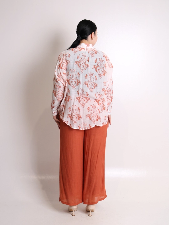 Ayollar uchun printli kimono va keng shim oversize kostyum