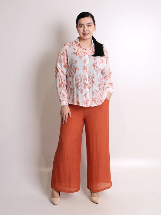 Ayollar uchun printli kimono va keng shim oversize kostyum