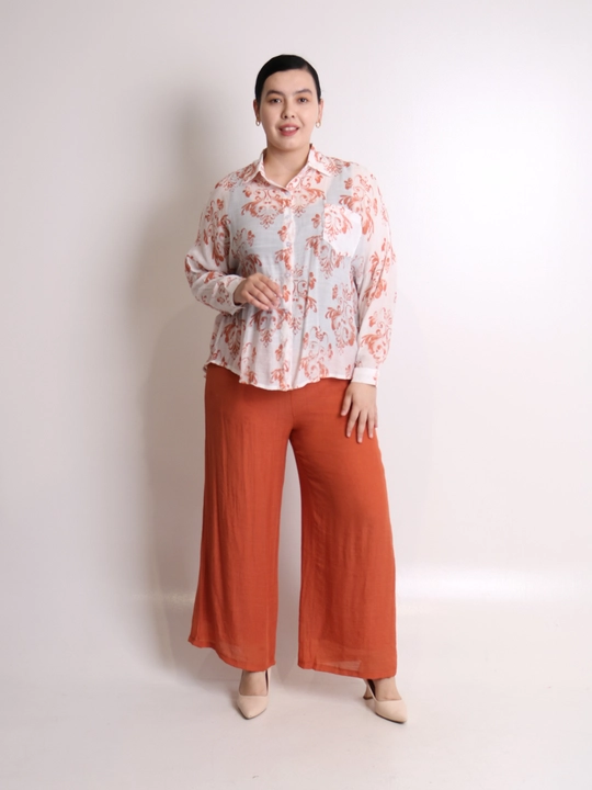 Ayollar uchun printli kimono va keng shim oversize kostyum