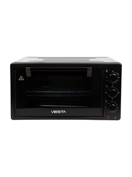 Mini pech VESTA 4222 E qora, elektr pech, ixcham va qulay oshxona uchun - 
