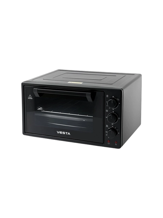 Mini pech VESTA 4222 E qora, elektr pech, ixcham va qulay oshxona uchun