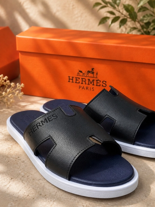 Мужские тапочки в стиле Hermes, удобные шлепанцы, размер 40-44