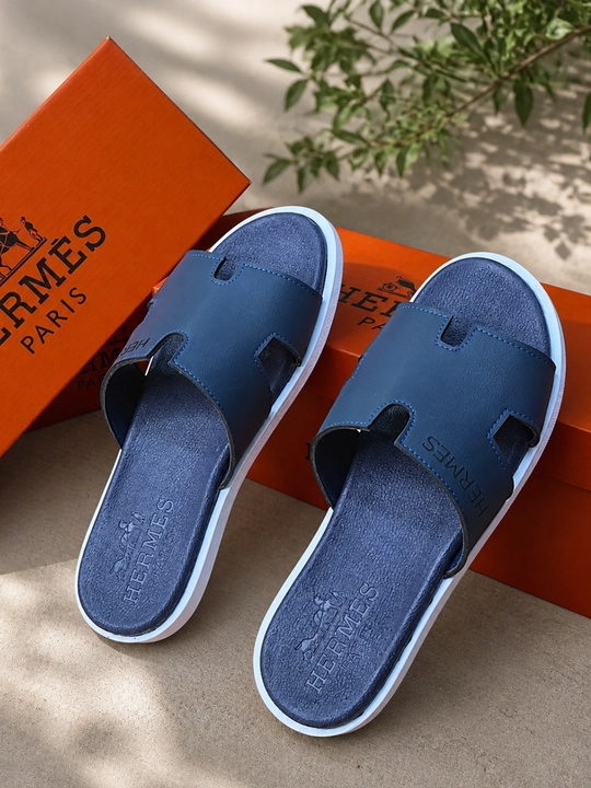 Мужские тапочки в стиле Hermes, удобные шлепанцы, размер 40-44