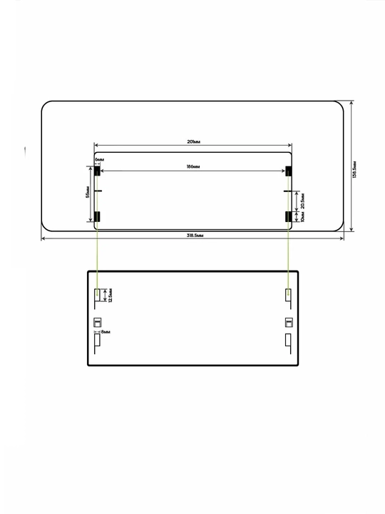 Cobalt ramka kulrang yaltiroq 10.2, 12.3, 12.5 va 13 dyumli Android monitorlarga
