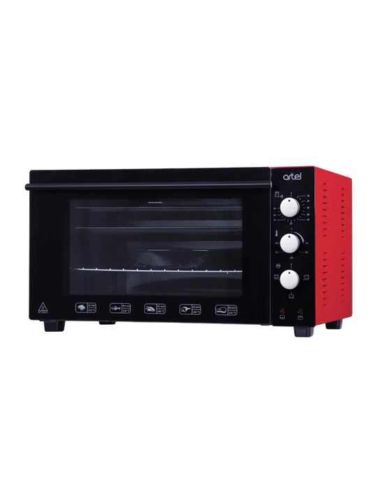 Mini-pech Artel MD 3618 V2 Eco qora-qizil, 36L konveksiya elektr pech
