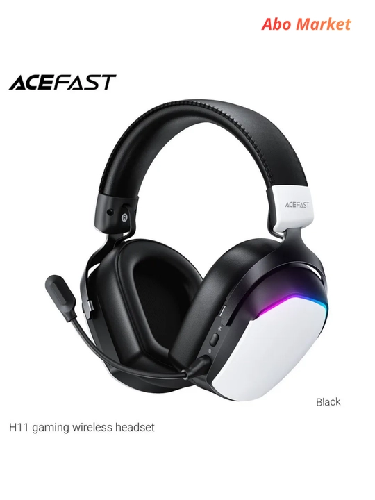 Игровые наушники Acefast H11, беспроводные, RGB подсветка, 2.4G + Bluetooth, с микрофоном - 