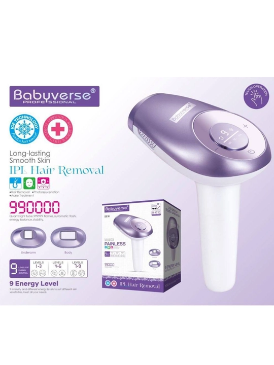 Fotoepilyator Babyverse, yuz va tana professional lazerli epilyator, sovutish tizimi bilan