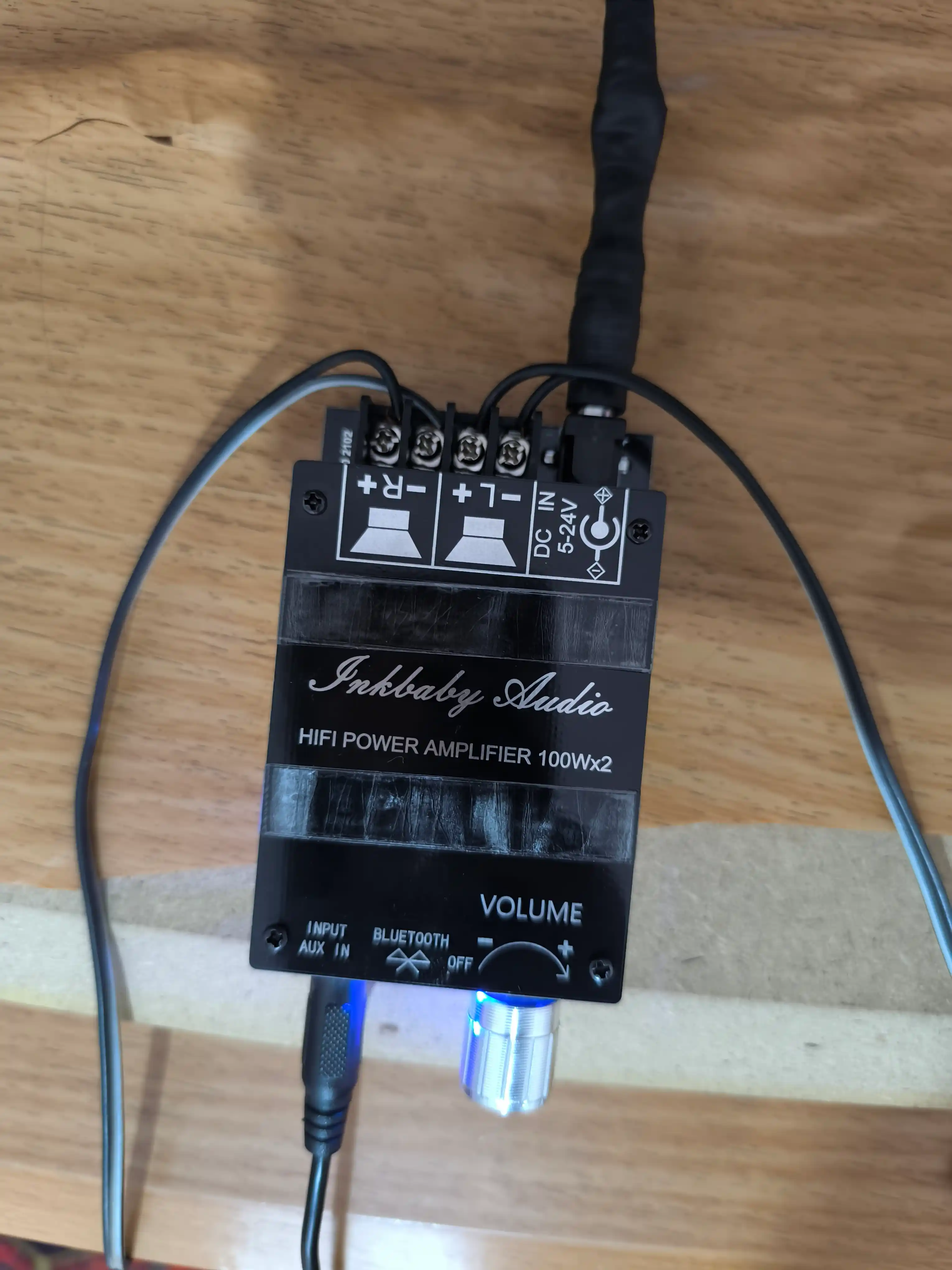 ZK-1002M 2×100Вт Bluetooth 5.0 аудиоусилитель – стерео, вход AUX