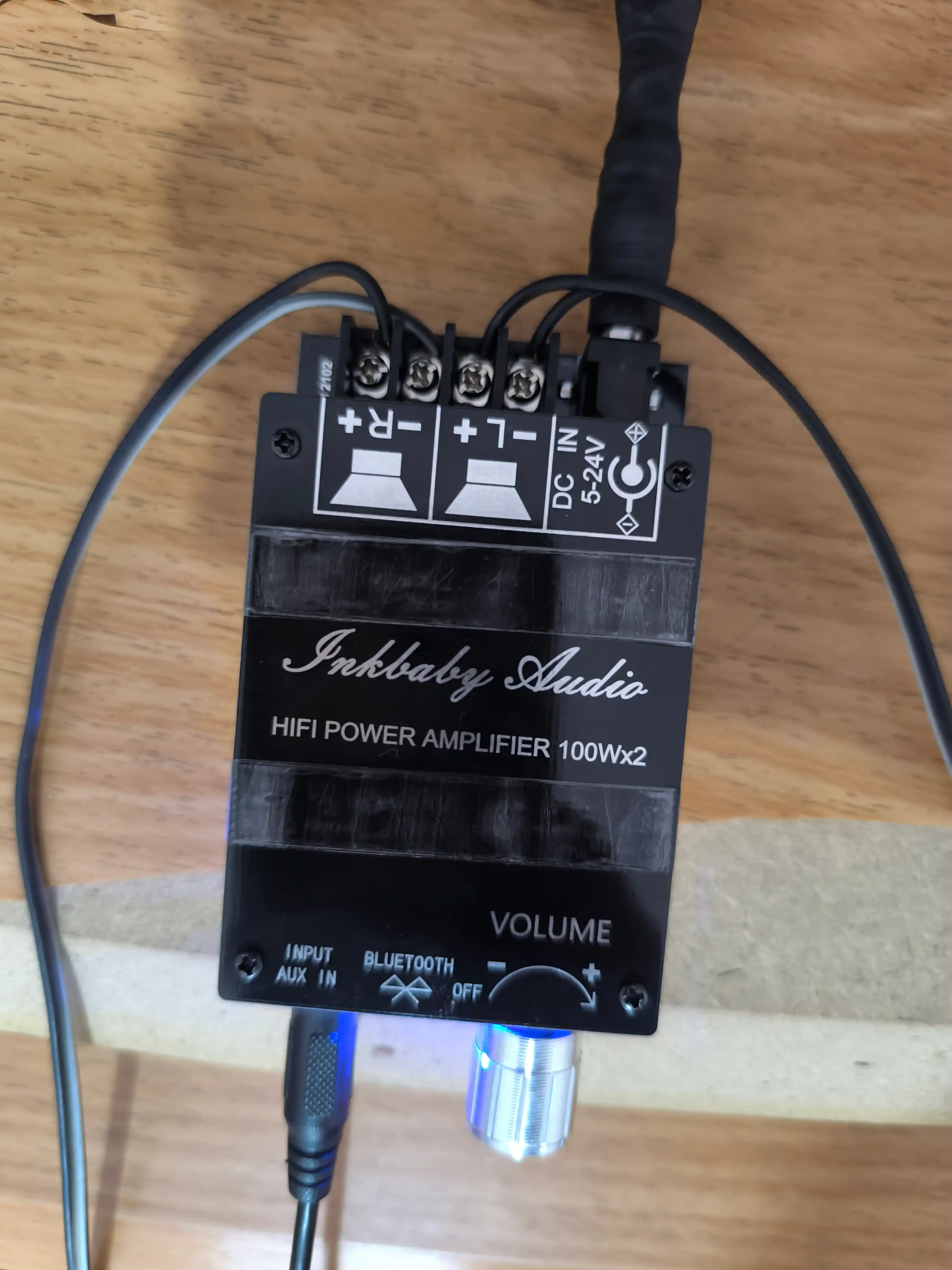 ZK-1002M 2×100Вт Bluetooth 5.0 аудиоусилитель – стерео, вход AUX