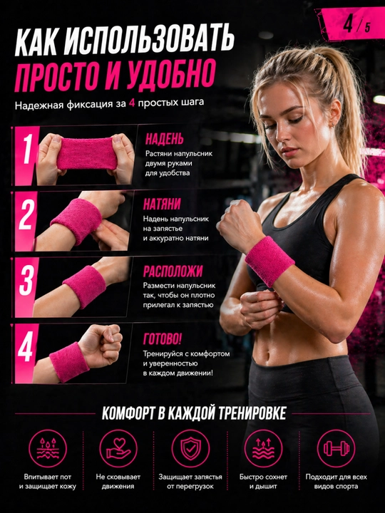 Fitnes va zal uchun mo‘ljallangan sport qo‘lqopi, elastik, bilakni qo‘llab-quvvatlovchi