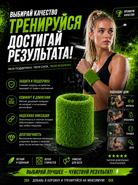Fitnes va zal uchun mo‘ljallangan sport qo‘lqopi, elastik, bilakni qo‘llab-quvvatlovchi