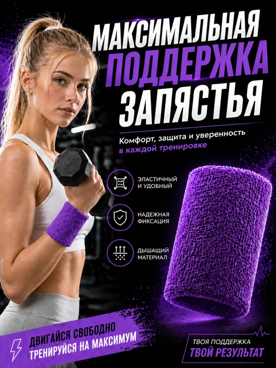 Fitnes va zal uchun mo‘ljallangan sport qo‘lqopi, elastik, bilakni qo‘llab-quvvatlovchi - 