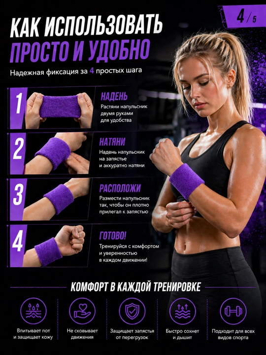 Fitnes va zal uchun mo‘ljallangan sport qo‘lqopi, elastik, bilakni qo‘llab-quvvatlovchi
