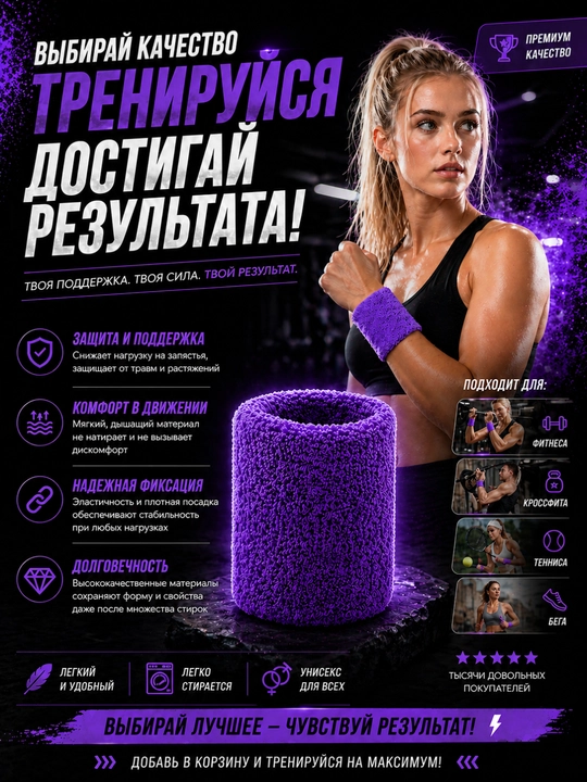 Fitnes va zal uchun mo‘ljallangan sport qo‘lqopi, elastik, bilakni qo‘llab-quvvatlovchi