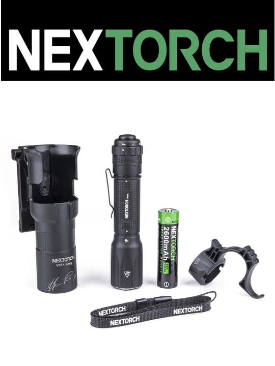 Nextorch TA30C Tactical Kit taktik fonar — 1600 lumen, stroboskop, zarbali, akkumulyator
