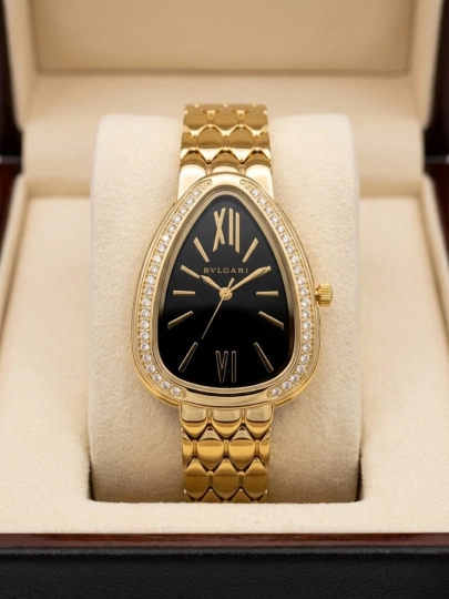 Женские часы, кварцевый механизм, наручные часы BVLGARI для женщин, в подарочной коробке — 894523-SOATAYOLARGARRA-ТЕМНСЕР