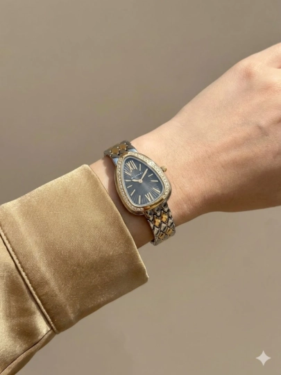 Женские часы, кварцевый механизм, наручные часы BVLGARI для женщин, в подарочной коробке — 894523-SOATAYOLARGARRA-ЧЕРНСТЕ