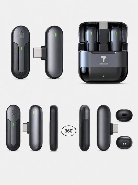 Simsiz mikrofon, type c mikrofon, Android/iPhone uchun mini mikrofon, video uchun mikrofon