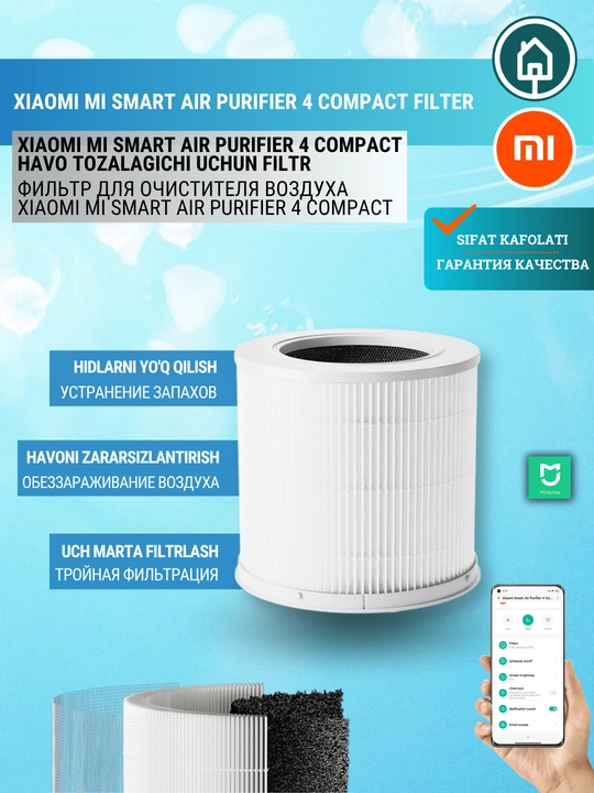 Фильтр для очистителя воздуха Xiaomi Mija Smart Air Purifier 6, 4Pro, Lite, Compact, Elite