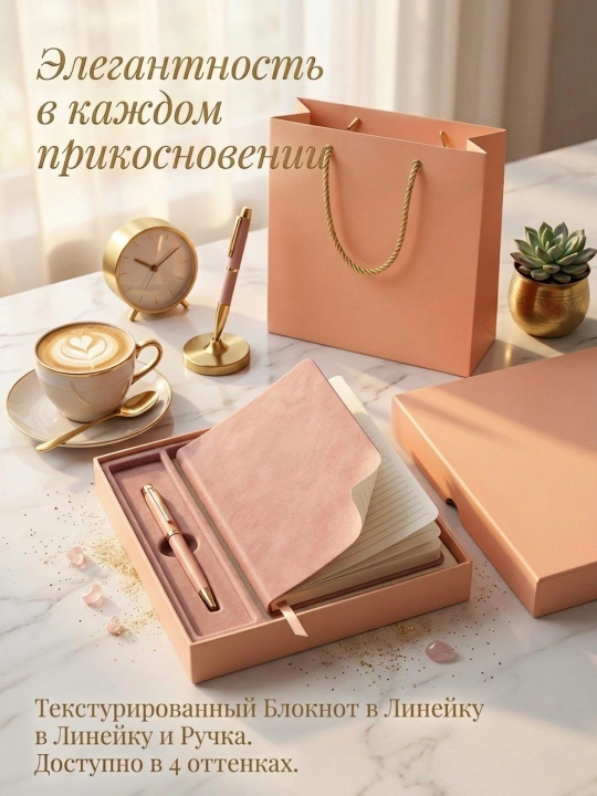 Dihome Ежедневник Блокнот – фактура под замш органайзер с ручкой
