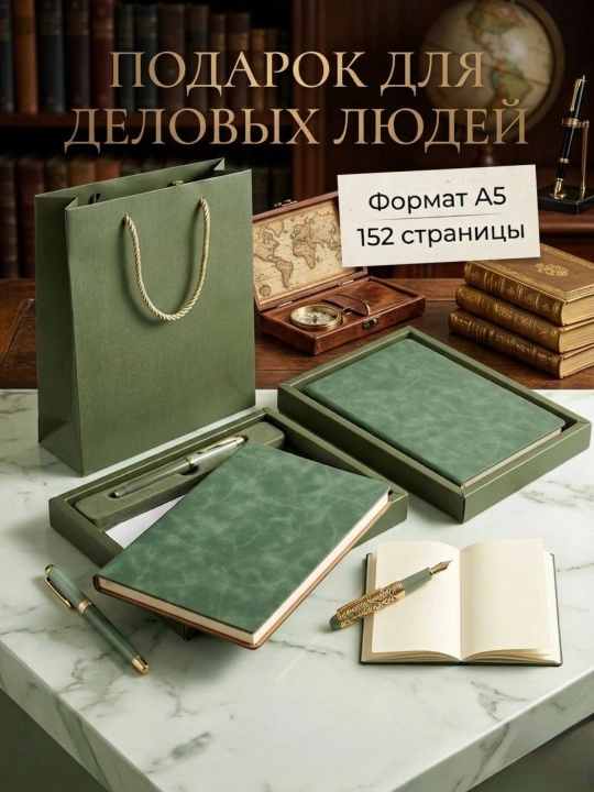Dihome Ежедневник Блокнот – фактура под замш органайзер с ручкой
