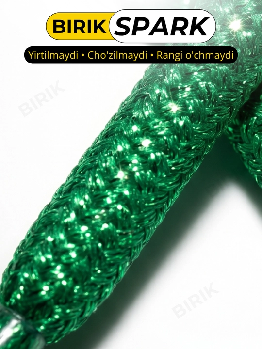 BIRIK SPARK Dumaloq metallik lyureks bog'ich 5mm yaltiroq krossovka 120 sm