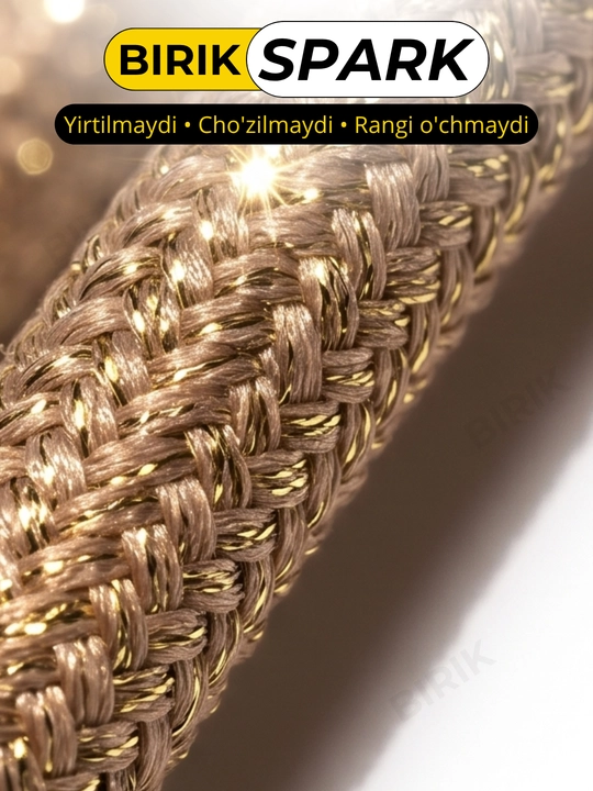 BIRIK SPARK Dumaloq metallik lyureks bog'ich 5mm yaltiroq krossovka 120 sm