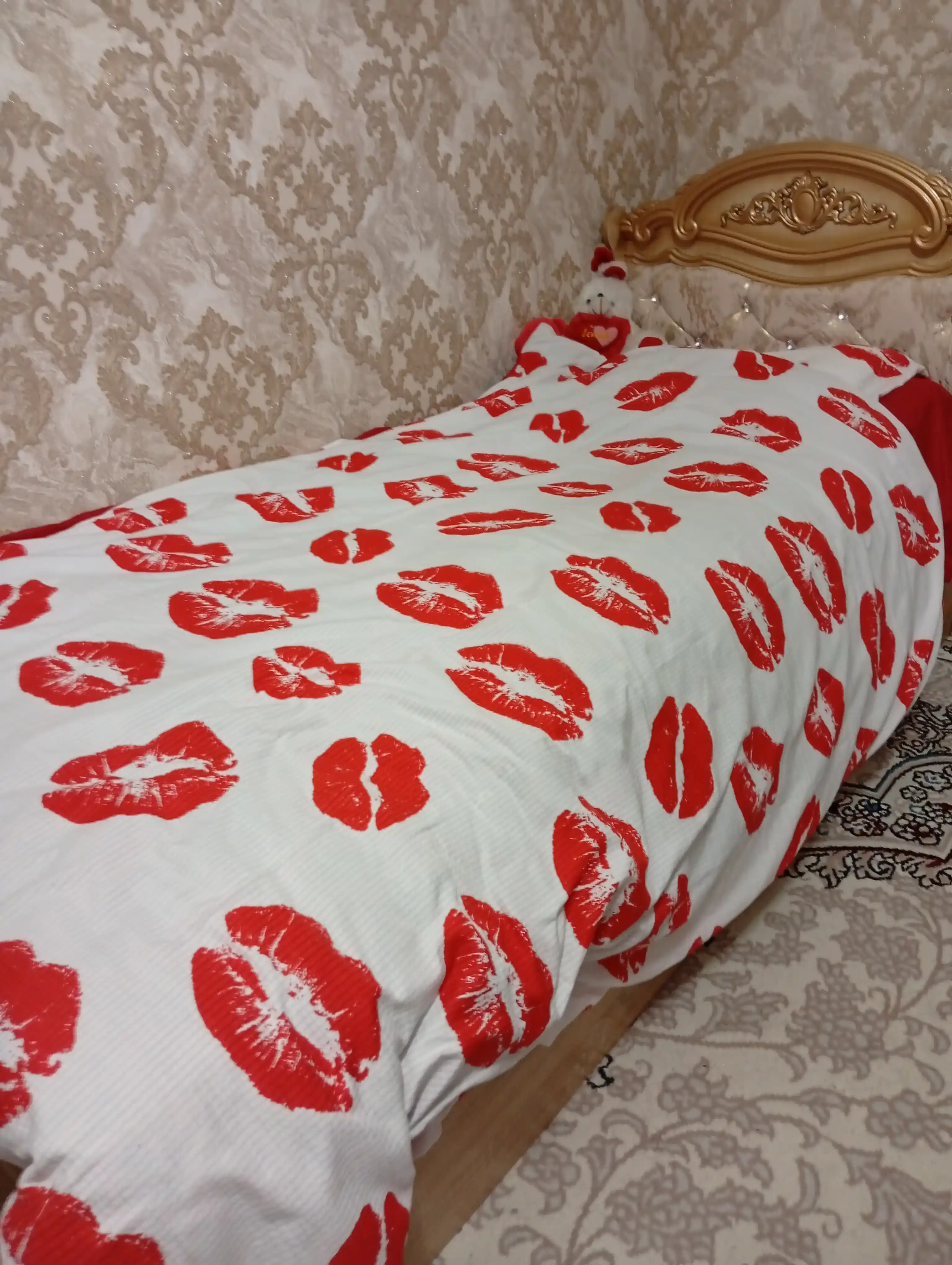 Комплект постельного белья Dantella , 100% хлопок, односпальный, (жатка), муслин