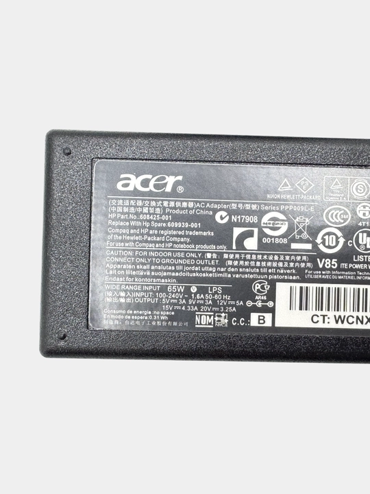 Acer 19V 3.42A 65W Type-C noutbuk zaryadlovchi qurilmasi, Type-C vilkasi bilan