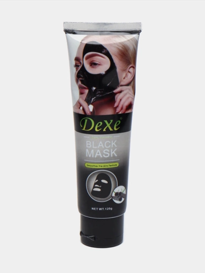Dexe Black Mask tozalovchi qora niqobi, yuz uchun piling, 120 g