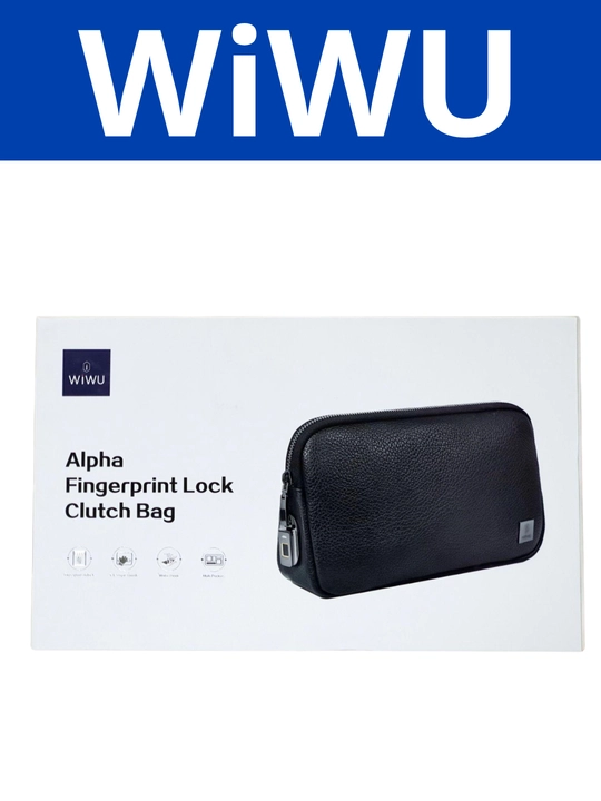 WIWU Alpha Fingerprint Lock Clutch Bag-Премиум клатч с замком по отпечатку пальца