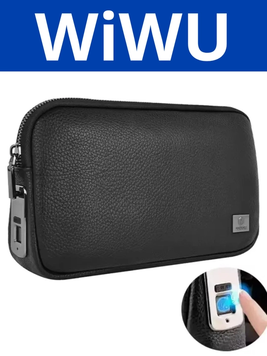 WIWU Alpha Fingerprint Lock Clutch Bag-Премиум клатч с замком по отпечатку пальца - 