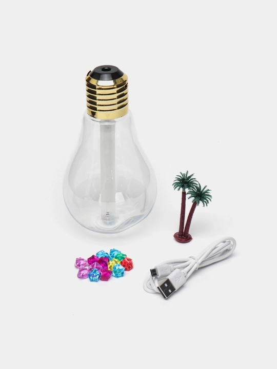 Uy uchun mini havo namlagichi "Lampochka", USB va svetodiod chiroqchasi bilan