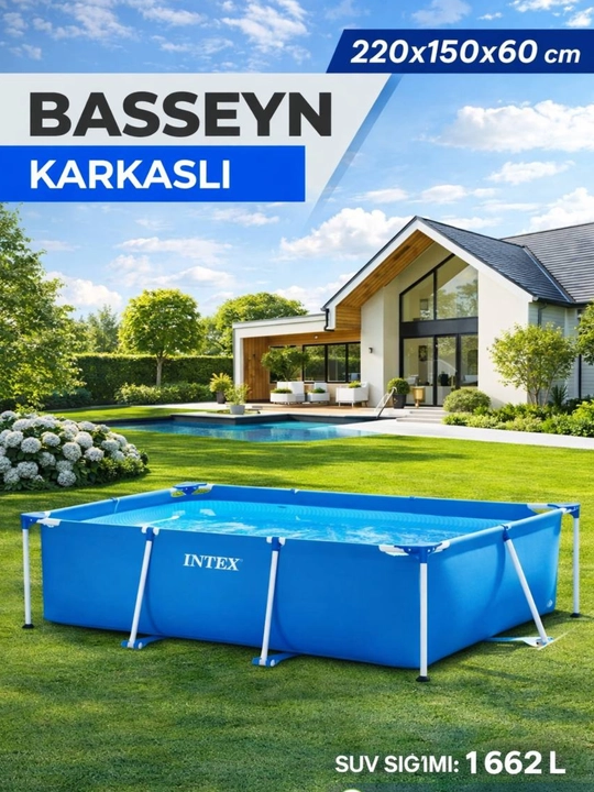 Karkasli basseyn Intex Prism, Metal Frame, tanlovga 1662l-7127 litr hajmli, kattalar uchun - 